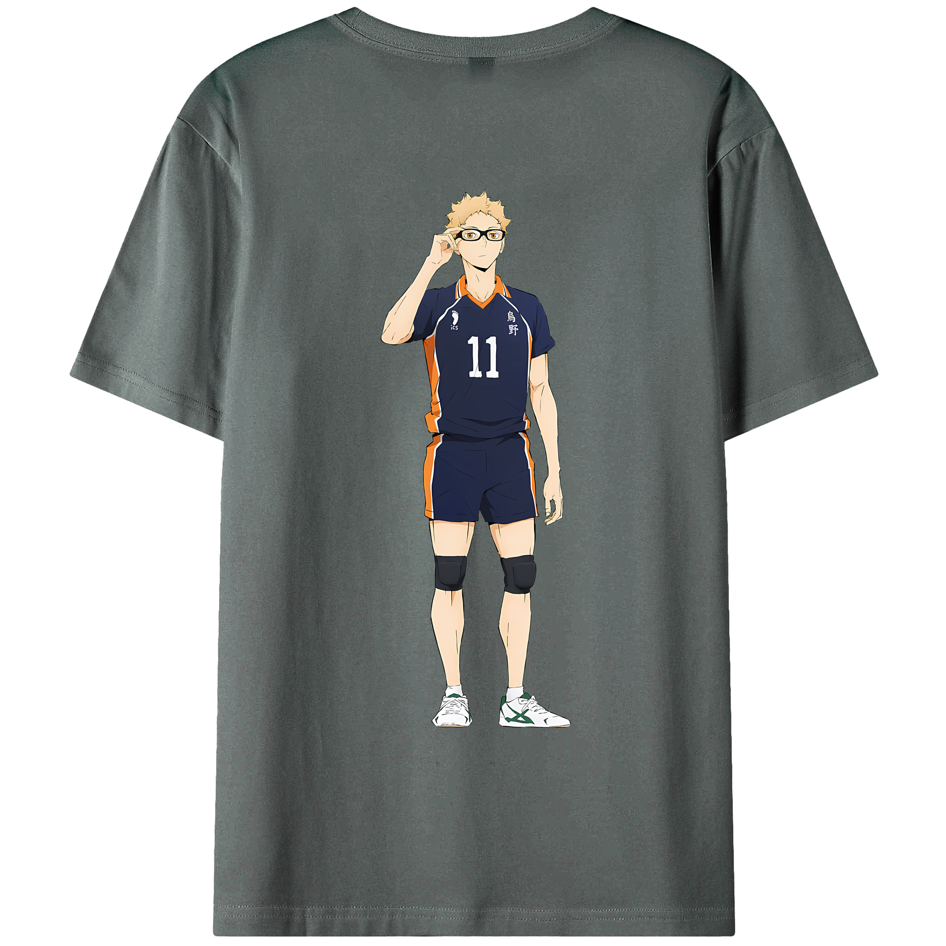 （画像用） ハイキュー!! Haikyu!! 綿100％ メンズ半袖Tシャツ（バックプリント） 通気性